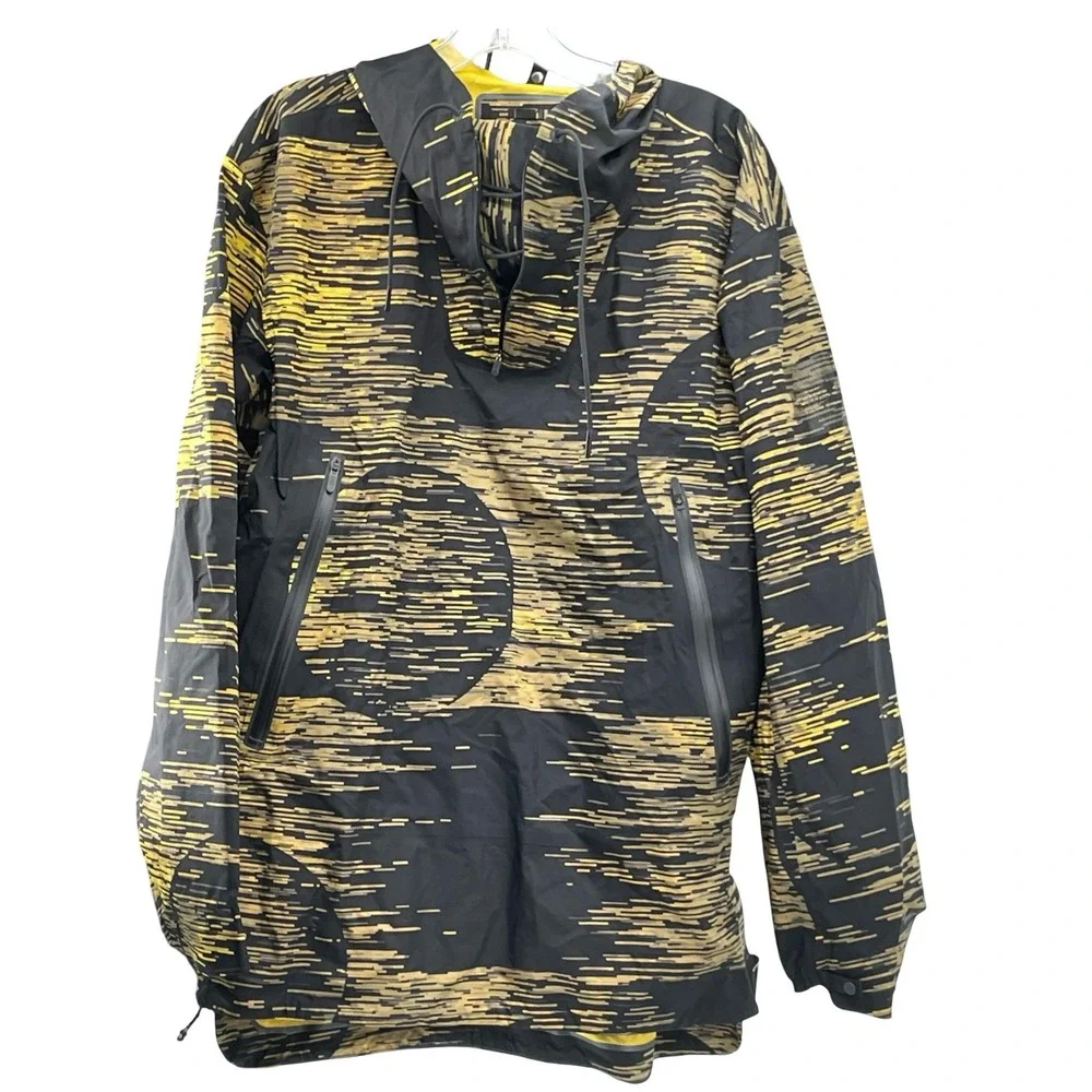 The North Face Anorak Windbreaker Pullover Small Black Yellow NWOT